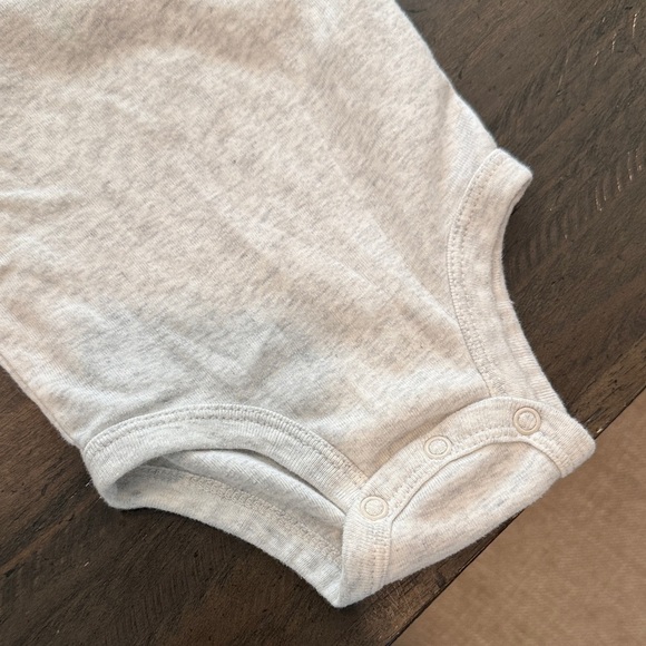Carter's Gray Bodysuit with Pink Embroidery - Picture 3 of 4